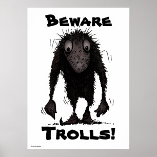 Poster Monstre drôle Troll