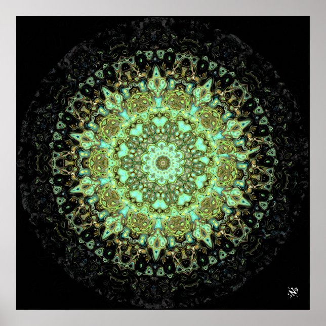 Poster Monstres mandala (Devant)