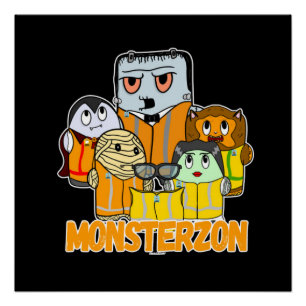 Poster Monstres Swagazone maman Frankenstein Dracula Mons