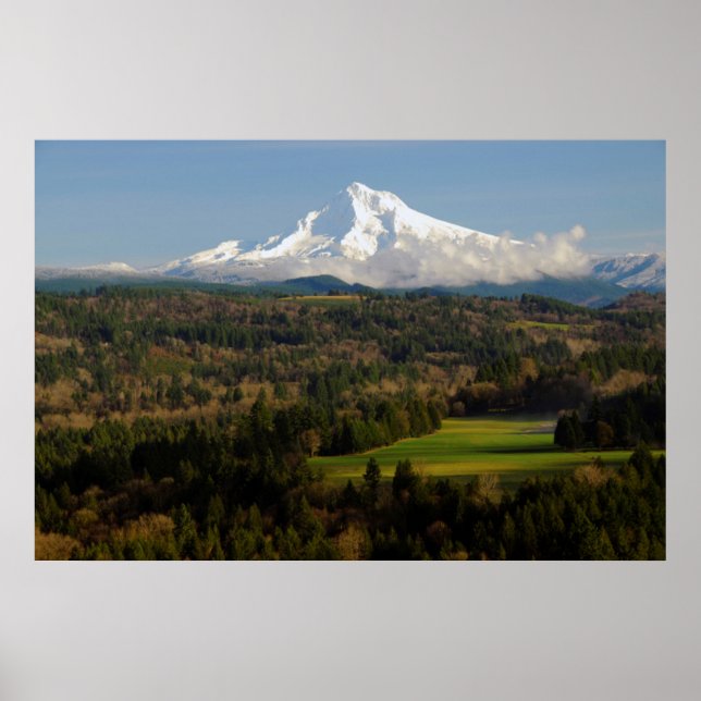 Poster Mont Hood, Point de vue Jonsrud, Sandy, Oregon (Devant)