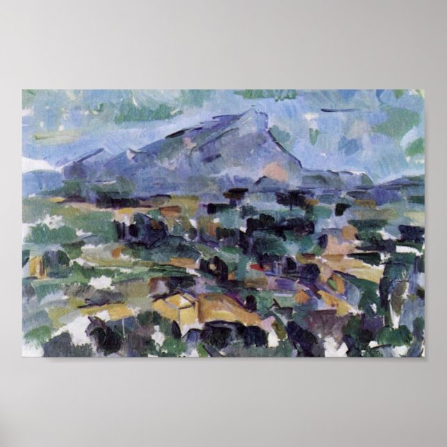 Poster Mont Sainte-Victoire Par Paul Cézanne (Meilleure Q (Devant)