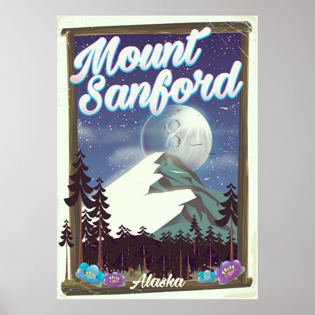 Poster Mont Sanford Alaska (Devant)