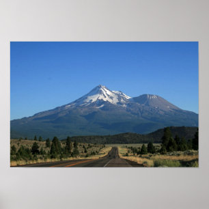Poster Mont Shasta Californie - Volcan