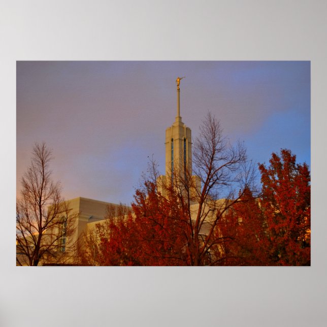 Poster Mont Timpanogos LDS Temple American Fork, Utah (Devant)
