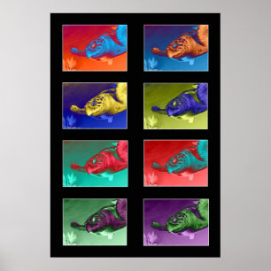 Poster Montage de couleur de tortue