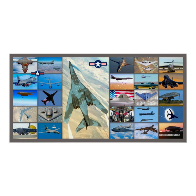 POSTER "MONTAGE" DE L'AÉRONEF DE BOMBE STRATÉGIQUE AMÉRIC (Devant)