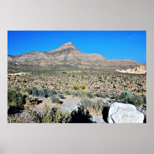 Poster Montagne dans le désert du Nevada