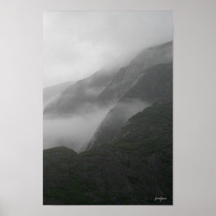Poster montagnes brumeuses