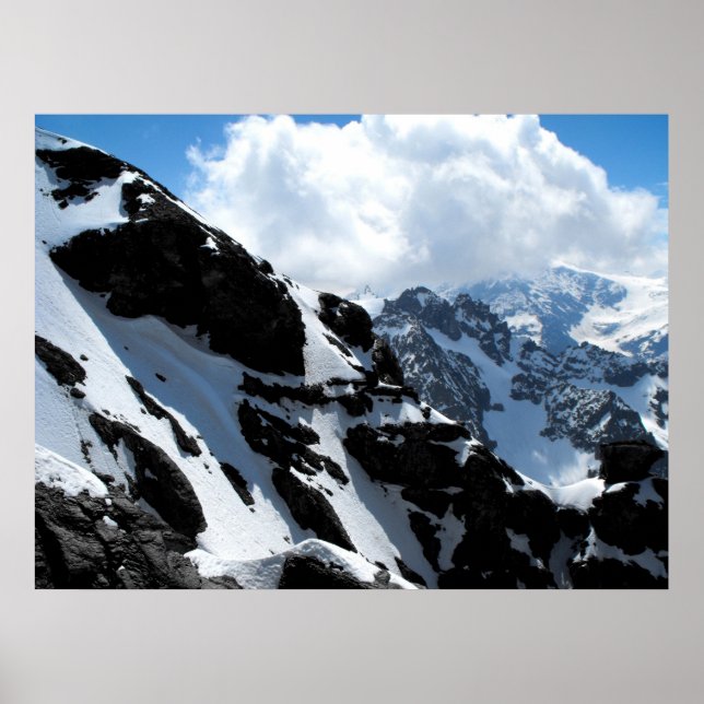 Poster Montagnes enneigées dans les alpes suisses (Devant)