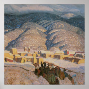 Poster Montagnes Sangre de Cristo par Blumenschein