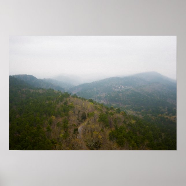 Poster Montagnes Zig Zag, Arkansas (Devant)