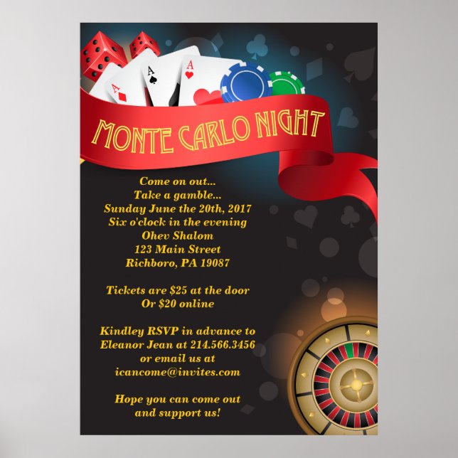 Poster Monte Carlo 26 x 36 (Devant)