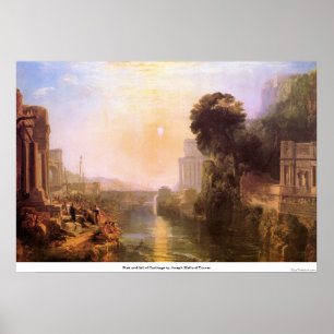 Poster Montent et la chute de Carthage par Joseph Mallord
