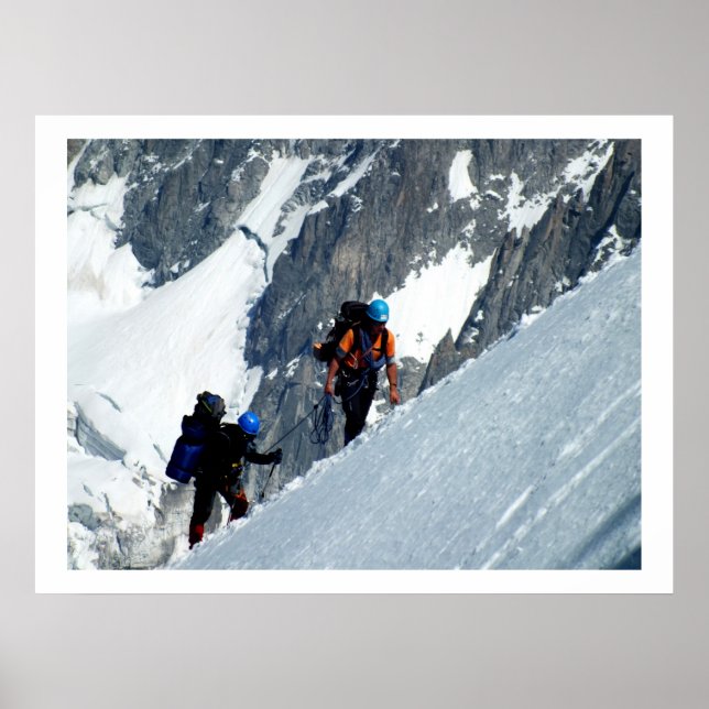 Poster Monteurs sur le Mont Blanc, France (Devant)