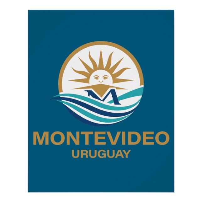Poster Montevideo Uruguay Amérique du Sud (Devant)
