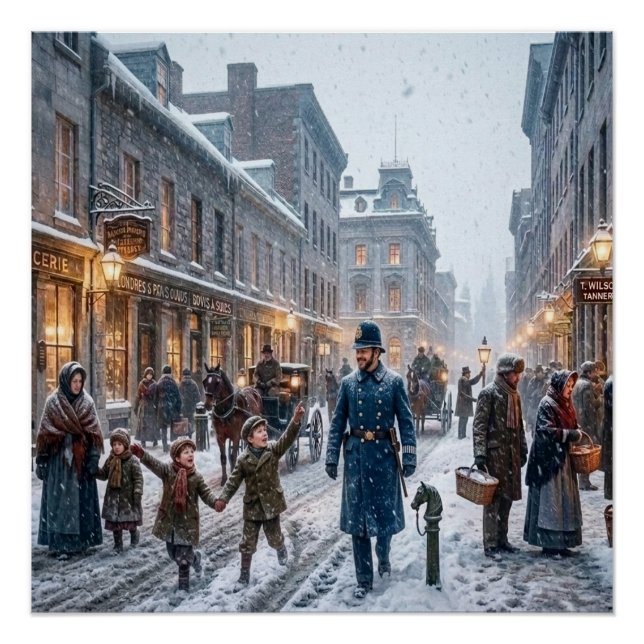 Poster Montréal, Canada Hiver 1851 Impression (Devant)