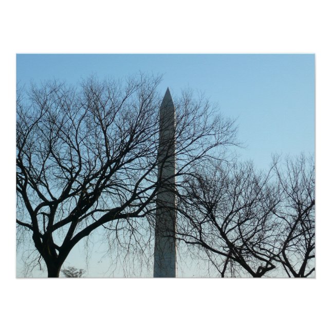 Poster Monument de Washington dans le paysage d'hiver I (Devant)