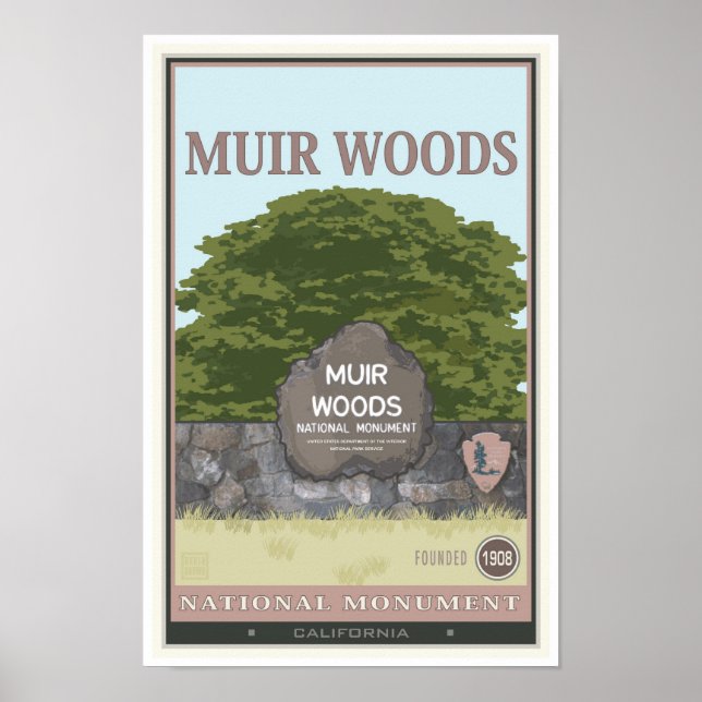 Poster Monument national de Muir Woods 2 (Devant)