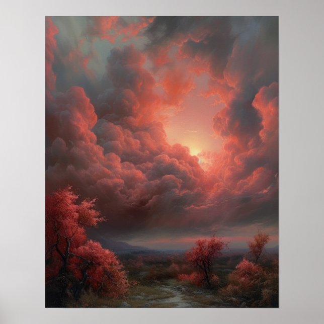 Poster Moody Clouds Art (Devant)