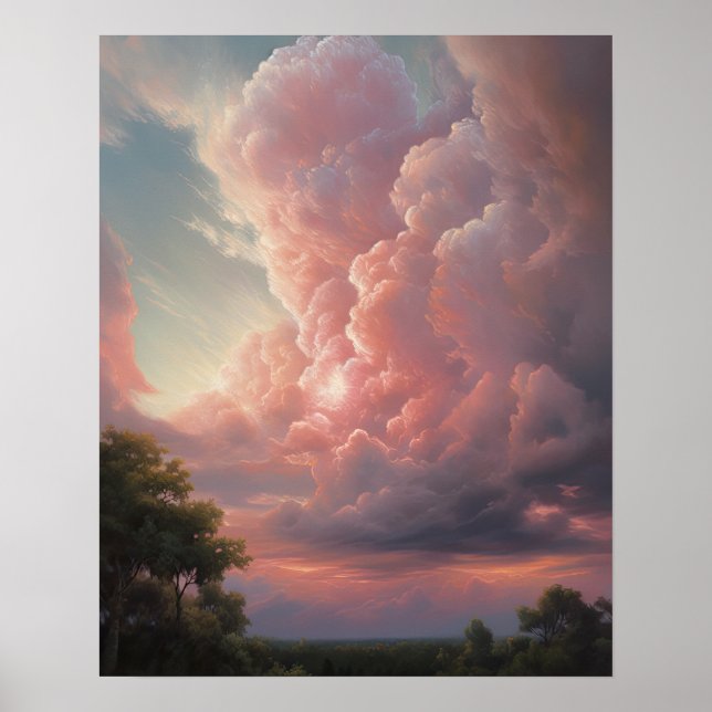 Poster Moody Clouds Art (Devant)