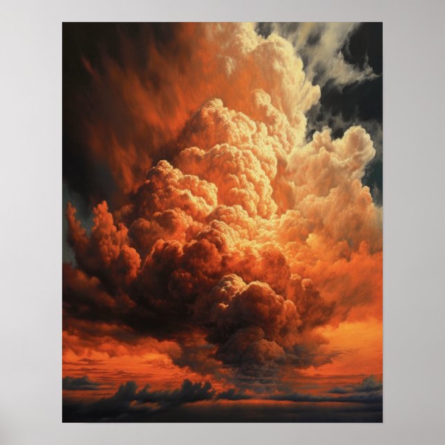 Poster Moody Clouds Art (Devant)