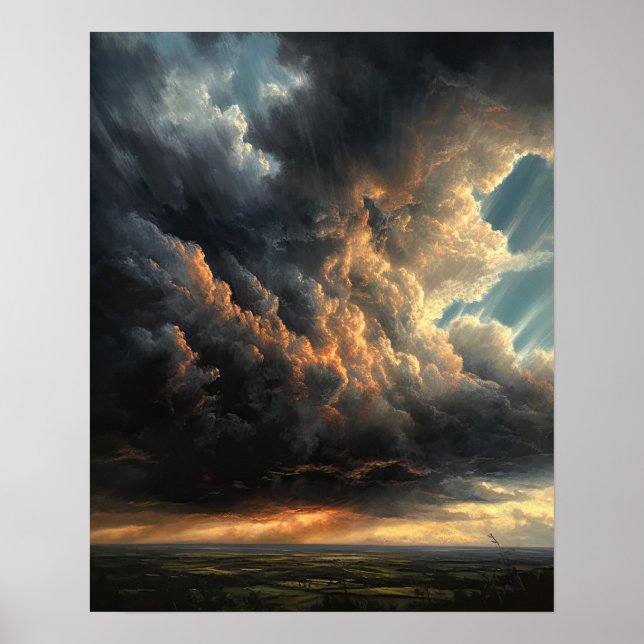 Poster Moody Clouds Art (Devant)