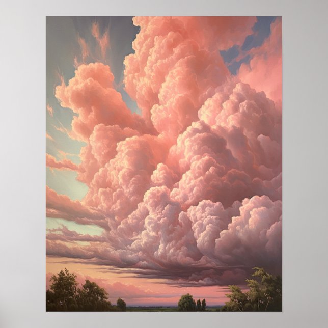 Poster Moody Clouds Art (Devant)