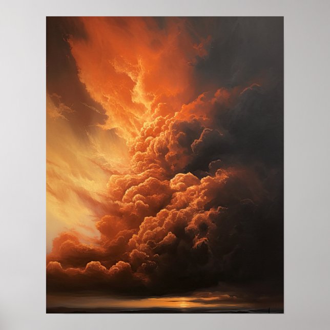Poster Moody Clouds Art (Devant)
