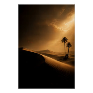 Poster Moody Desert Dunes & Palms