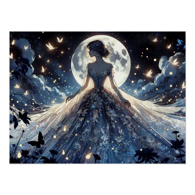 Poster Moonlit Fairy Princess Celestial Gown (Devant)