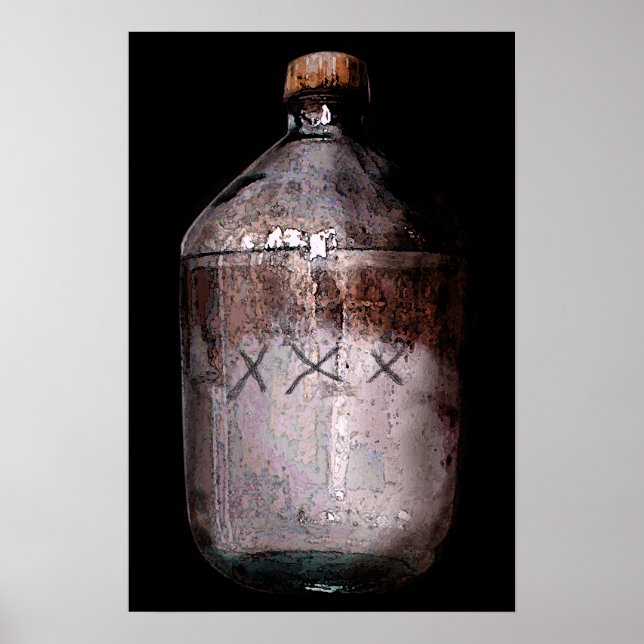 Poster Moonshine Bottle Print (Devant)