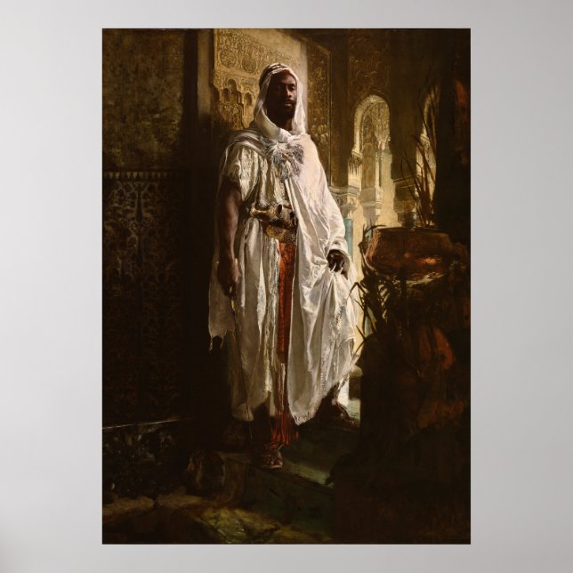 Poster Moorish Chief African Art Painting Portrait (Devant)