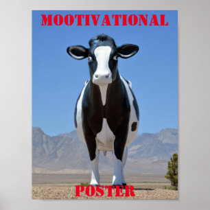 Poster MOOtivational Funny Cow Motivational Humour