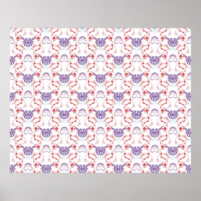 Poster Mopsmuster (Devant)