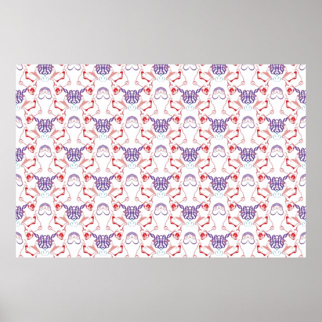 Poster Mopsmuster (Devant)