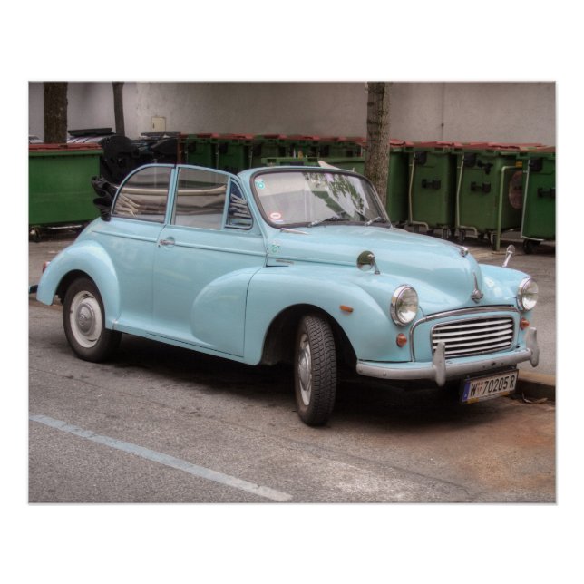 Poster Morris Minor Convertible Tourer (Devant)