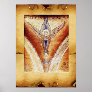 Poster MOSAIC ANGEL, Parchemin Brown