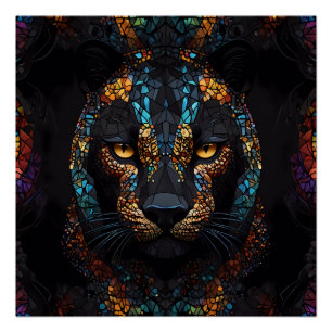 Poster Mosaic Panther Art
