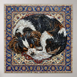Poster Mosaïque Cavalier King Charles Spaniel Pe