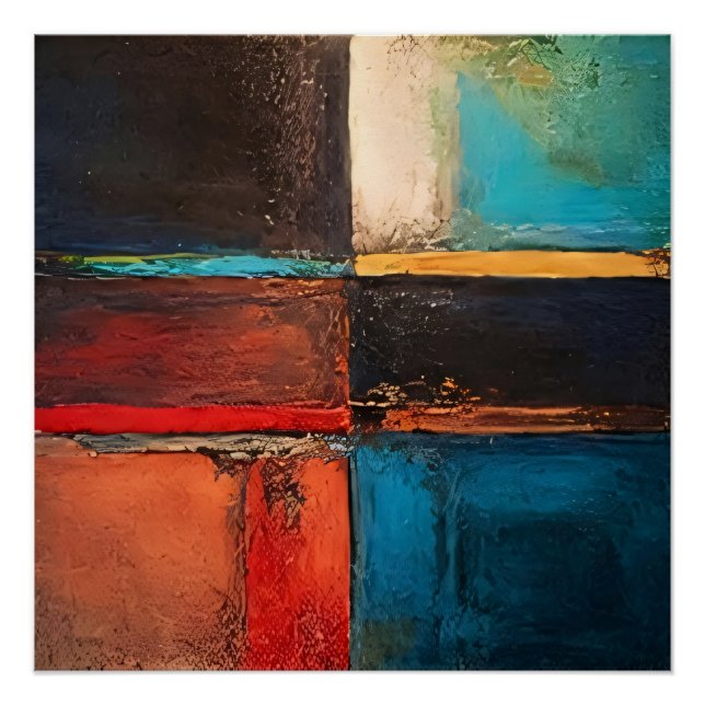 Poster Mosaïque cosmique (Devant)