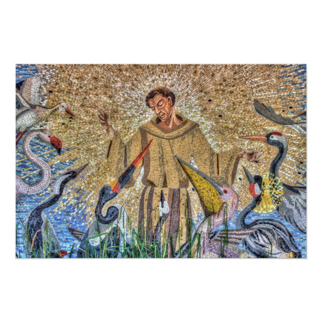 Poster Mosaïque de François d'Assise (Devant)