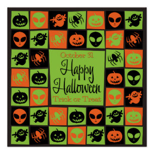 Poster Mosaïque d'Halloween