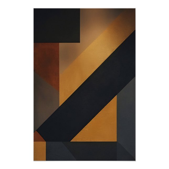 Poster Mosaïque Géométrique (Devant)