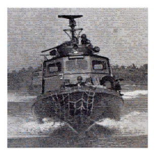 Poster Mosaïque rapide de photo de bateau