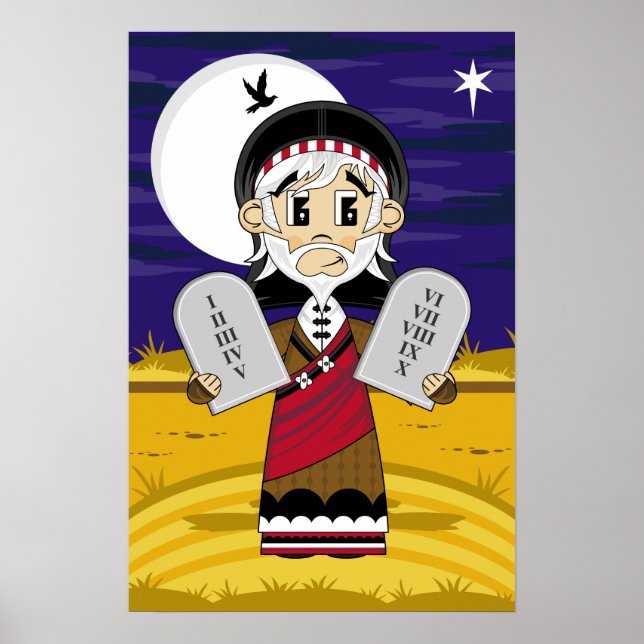 Poster Moses & 10 Commandments (Devant)