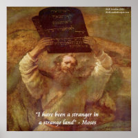 Poster Moses & Citation de Rembrandt "Terres étran