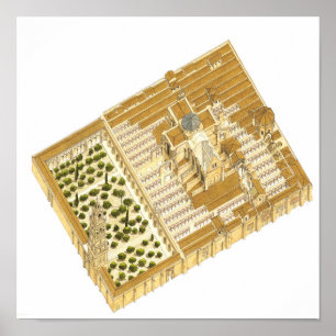 Poster Mosquée de Cordoue Espagne. Vue aérienne