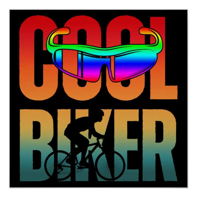 Poster Motard Vintage Cool (Devant)