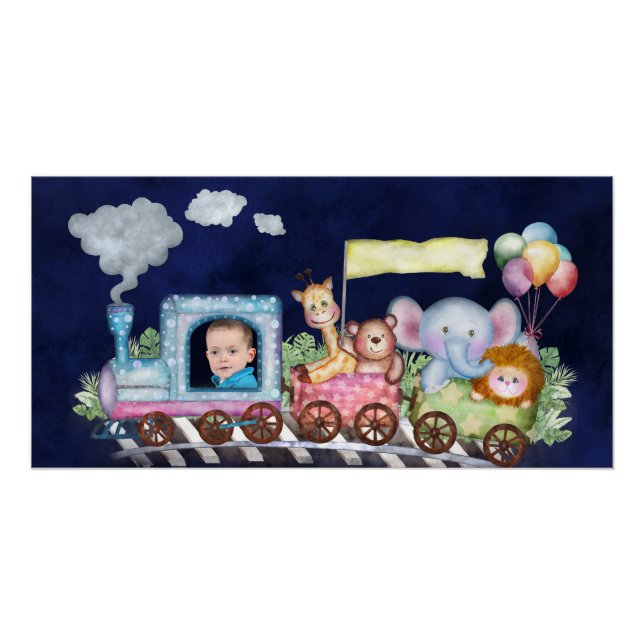 Poster Moteur de train mignon (Devant)