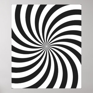 Poster Motif à balayage noir et blanc
